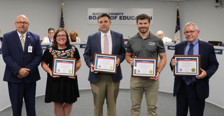 Representatives from the Central Office pictured with Board Chairman Jeff Ramsey.